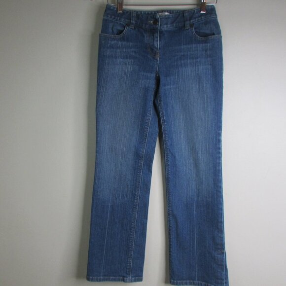 Ann Taylor Loft Jeans 2P Bootleg Embroidered - Picture 3 of 14